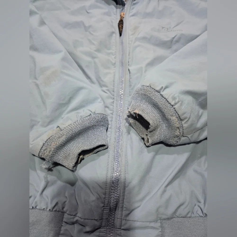 L.L. Bean Men's‎ Insulated Bomber Jacket Blue Full Zip Size Medium